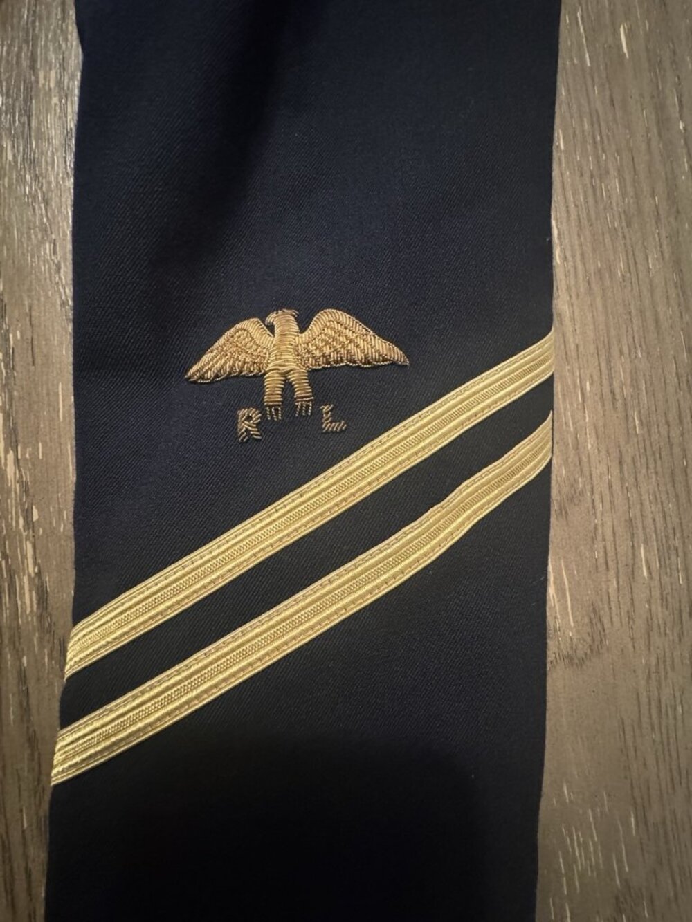 VTG Ralph Lauren Sz 6 Navy Wool Double Breasted Admiral Embroidered Jacket USA - Picture 12 of 15